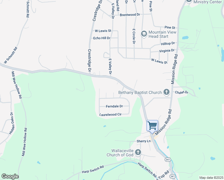map of restaurants, bars, coffee shops, grocery stores, and more near 6 Dalewood Circle in Rossville