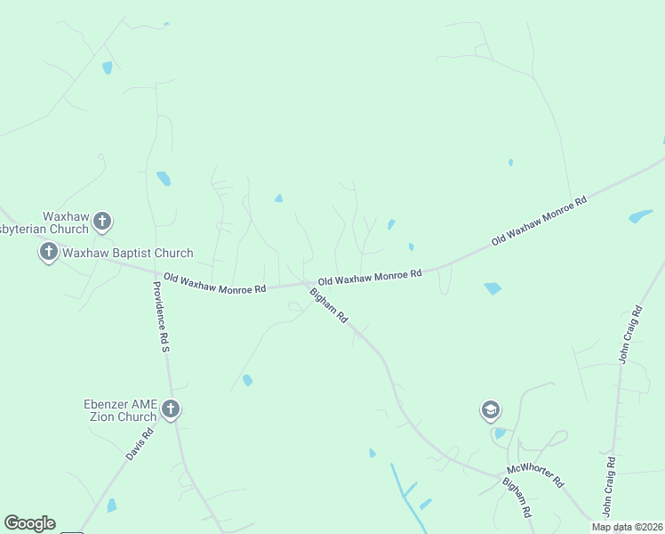 map of restaurants, bars, coffee shops, grocery stores, and more near 7718 Old Waxhaw Monroe Road in Waxhaw