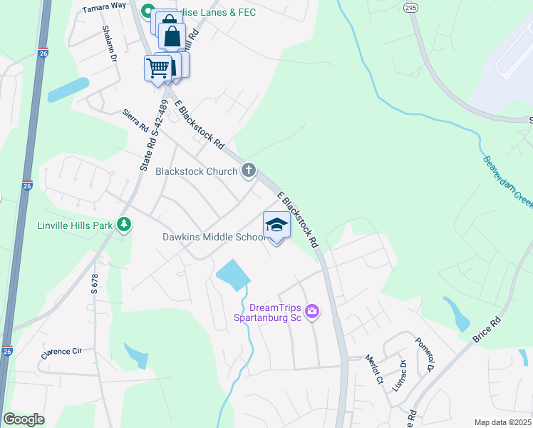 map of restaurants, bars, coffee shops, grocery stores, and more near 115 Chelsea Street in Moore