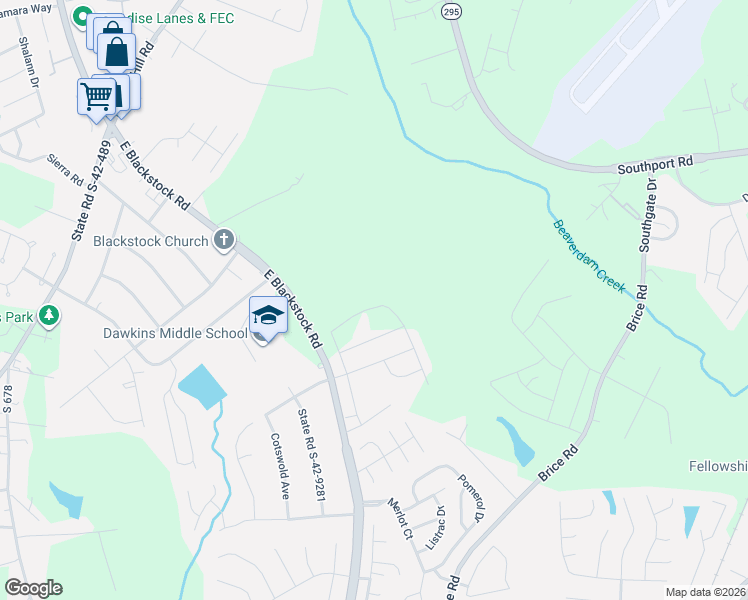 map of restaurants, bars, coffee shops, grocery stores, and more near in Spartanburg