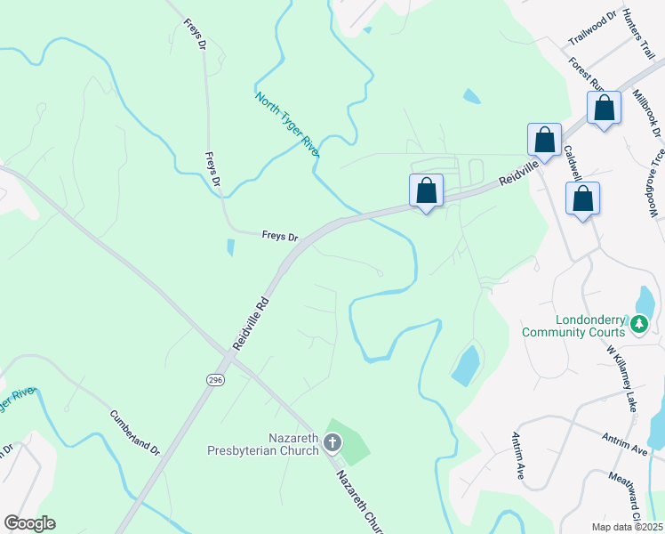 map of restaurants, bars, coffee shops, grocery stores, and more near 112 Shenandoah Drive in Spartanburg