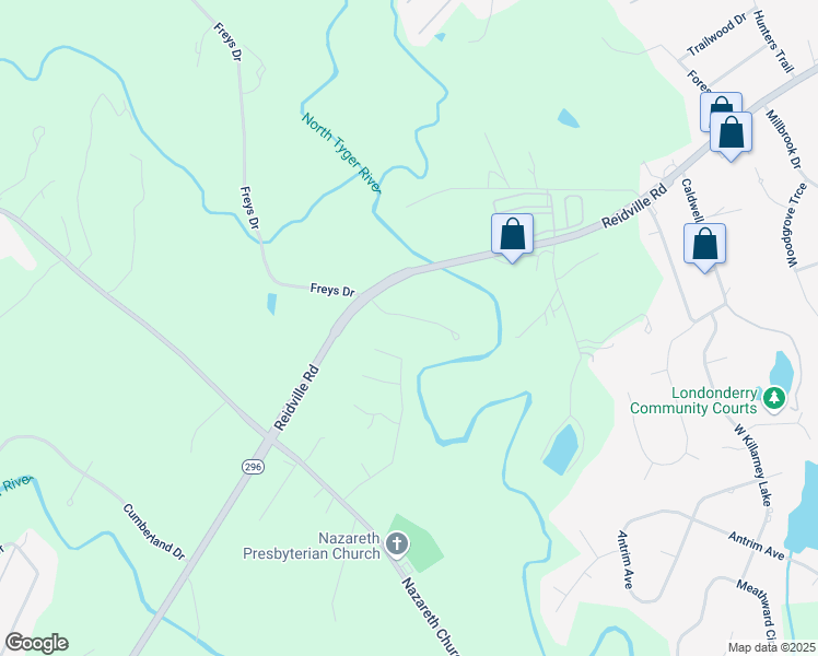 map of restaurants, bars, coffee shops, grocery stores, and more near 112 Shenandoah Drive in Spartanburg