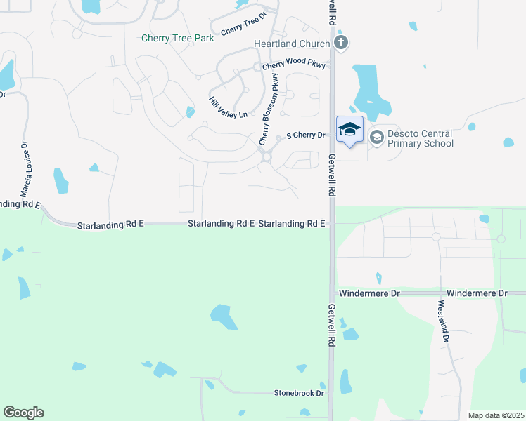 map of restaurants, bars, coffee shops, grocery stores, and more near 2782 Star Landing Road East in Southaven