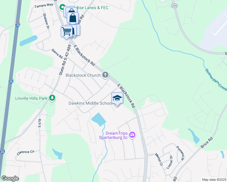 map of restaurants, bars, coffee shops, grocery stores, and more near 115 Chelsea Street in Moore