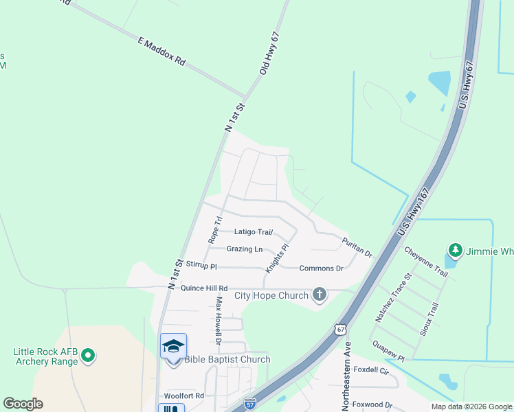 map of restaurants, bars, coffee shops, grocery stores, and more near 1001 Mesquite Trail in Jacksonville