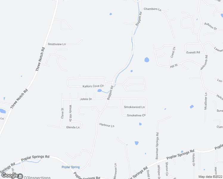 map of restaurants, bars, coffee shops, grocery stores, and more near 1418 Baggett Road in Ringgold