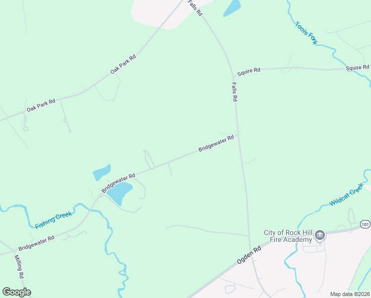 map of restaurants, bars, coffee shops, grocery stores, and more near 2276 Bridgewater Road in Rock Hill