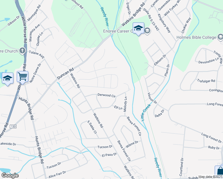 map of restaurants, bars, coffee shops, grocery stores, and more near 200 Maplestead Farms Court in Greenville