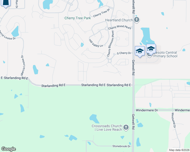 map of restaurants, bars, coffee shops, grocery stores, and more near 2669 South Cherry Cove in Southaven