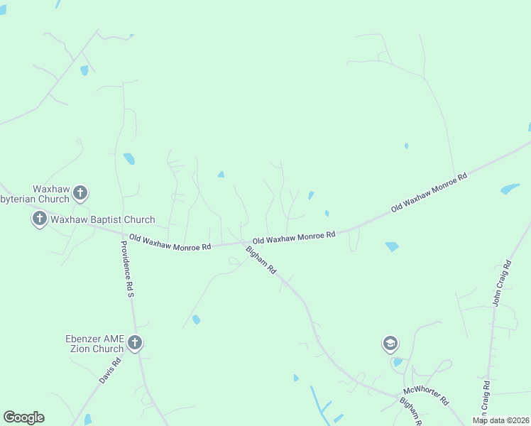 map of restaurants, bars, coffee shops, grocery stores, and more near 7712 Old Waxhaw Monroe Road in Waxhaw