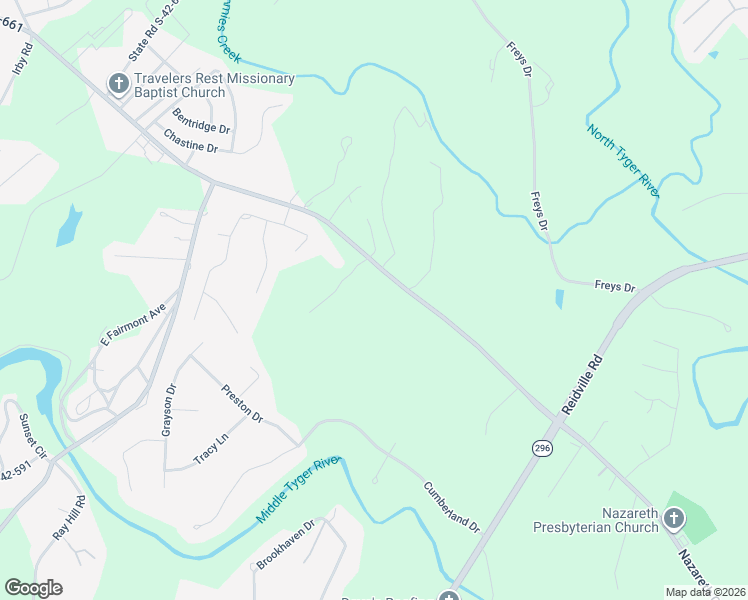 map of restaurants, bars, coffee shops, grocery stores, and more near 1035 Nazareth Church Road in Spartanburg