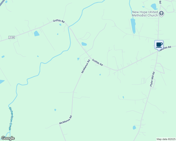 map of restaurants, bars, coffee shops, grocery stores, and more near McManus Road in Monroe