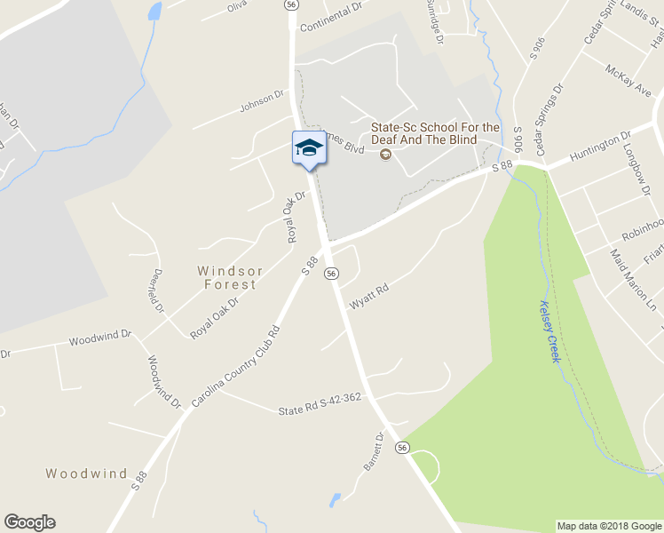 map of restaurants, bars, coffee shops, grocery stores, and more near 56 in Spartanburg