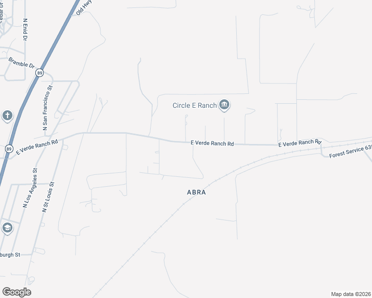 map of restaurants, bars, coffee shops, grocery stores, and more near 24760 North Rj Way in Paulden