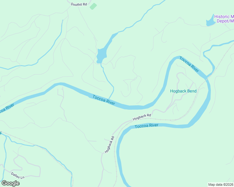 map of restaurants, bars, coffee shops, grocery stores, and more near 661 Toccoa River Forest Lane in Mineral Bluff
