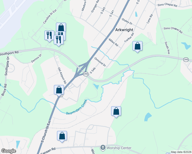 map of restaurants, bars, coffee shops, grocery stores, and more near 440 Tucker Road in Spartanburg