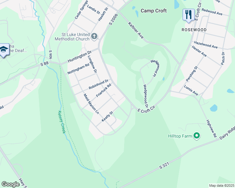 map of restaurants, bars, coffee shops, grocery stores, and more near 222 Cotton Ridge Lane in Spartanburg
