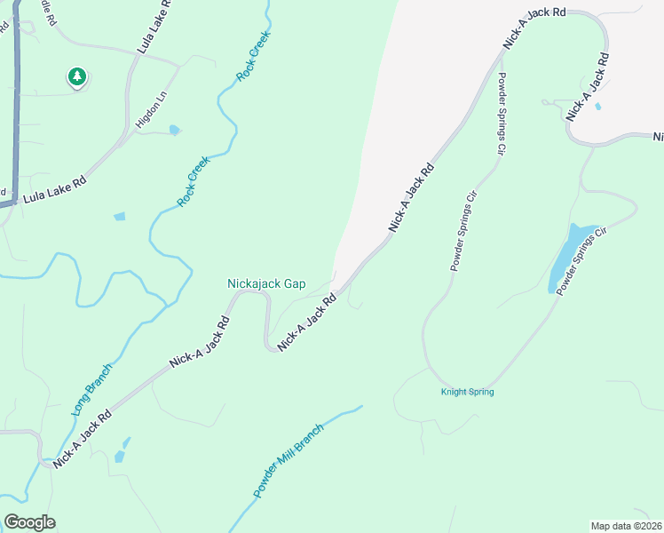 map of restaurants, bars, coffee shops, grocery stores, and more near 2330 Nick-A Jack Road in Walker County