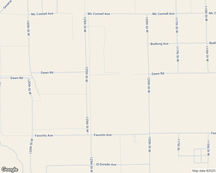 map of restaurants, bars, coffee shops, grocery stores, and more near 125th Street West in Kern County