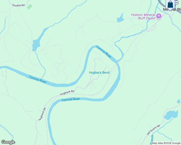 map of restaurants, bars, coffee shops, grocery stores, and more near 153 Riverview Circle in Blue Ridge