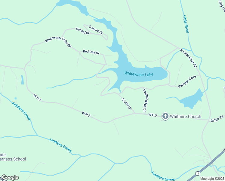 map of restaurants, bars, coffee shops, grocery stores, and more near 304 Whitewater Lake Road in Tamassee