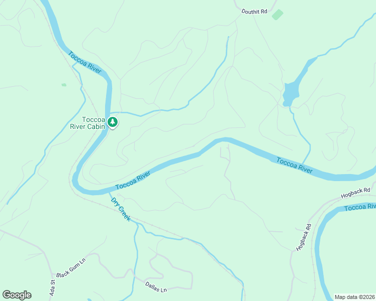 map of restaurants, bars, coffee shops, grocery stores, and more near 618 Toccoa River Lane in Mineral Bluff