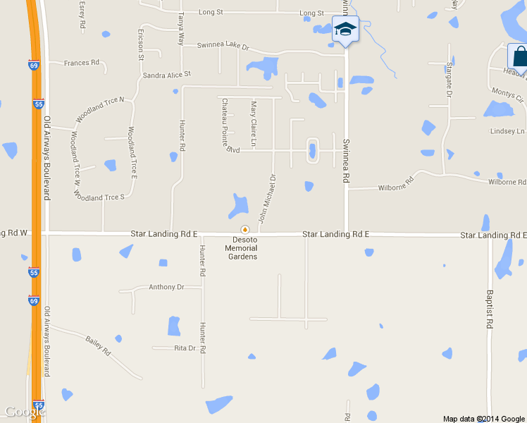 map of restaurants, bars, coffee shops, grocery stores, and more near 3077 John Michael Drive in Southaven