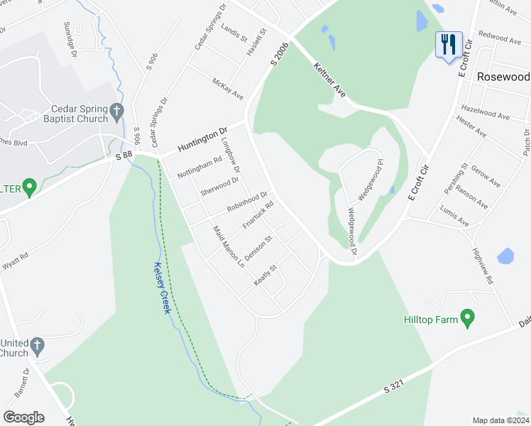 map of restaurants, bars, coffee shops, grocery stores, and more near 3135 Longbow Drive in Spartanburg