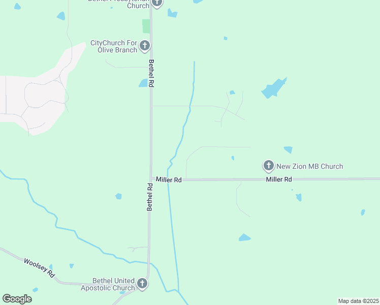map of restaurants, bars, coffee shops, grocery stores, and more near 11426 Miller Road in Olive Branch