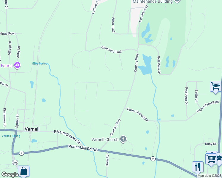 map of restaurants, bars, coffee shops, grocery stores, and more near 309 Highland Pointe Drive in Cohutta