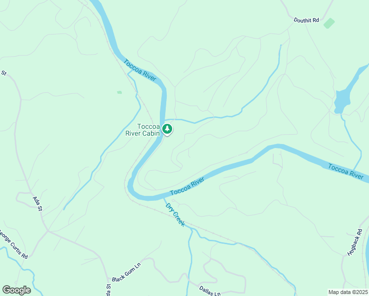 map of restaurants, bars, coffee shops, grocery stores, and more near 415 Moonshine Mountain Road in Mineral Bluff