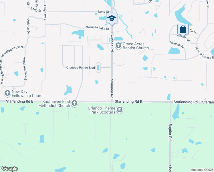 map of restaurants, bars, coffee shops, grocery stores, and more near 3125 Swinnea Road in Southaven
