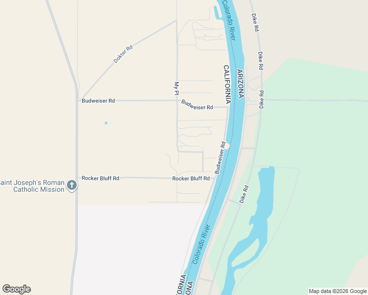 map of restaurants, bars, coffee shops, grocery stores, and more near 4485 Bourbon Street in Needles