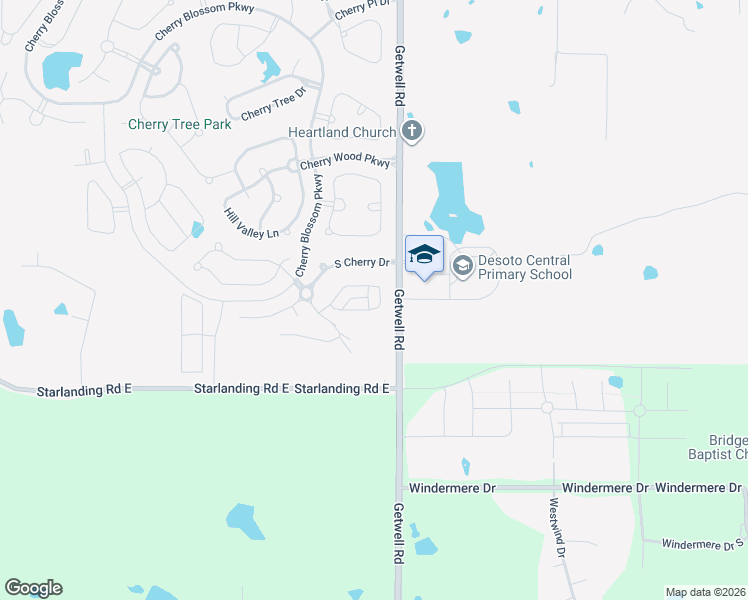 map of restaurants, bars, coffee shops, grocery stores, and more near 3237 East Hartland Drive in Southaven