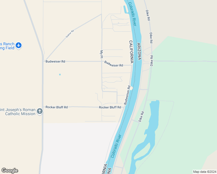 map of restaurants, bars, coffee shops, grocery stores, and more near South My Place Road in San Bernardino County