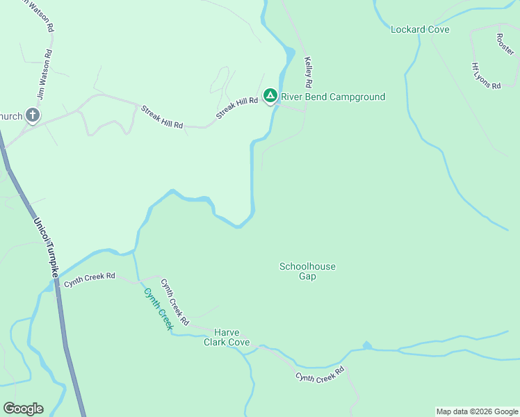map of restaurants, bars, coffee shops, grocery stores, and more near Kelley Lane in Hiawassee
