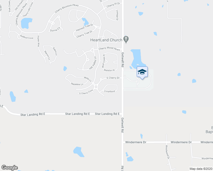 map of restaurants, bars, coffee shops, grocery stores, and more near 3267 North Hartland in Southaven