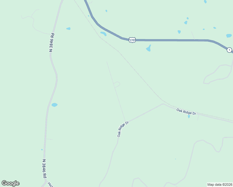 map of restaurants, bars, coffee shops, grocery stores, and more near North South 385 Road in Hughes County