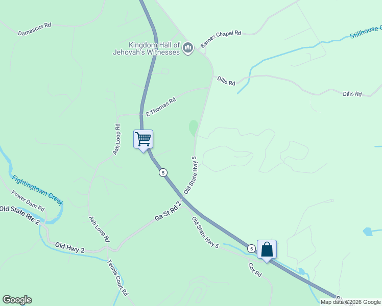 map of restaurants, bars, coffee shops, grocery stores, and more near 3600 Old Highway 5 in McCaysville