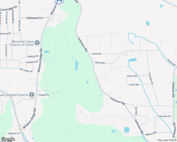 map of restaurants, bars, coffee shops, grocery stores, and more near 932 Johnson Road in Chickamauga