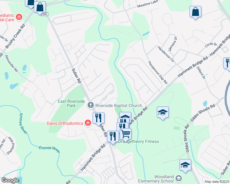 map of restaurants, bars, coffee shops, grocery stores, and more near 88 Gr-Pd-51 in Greer