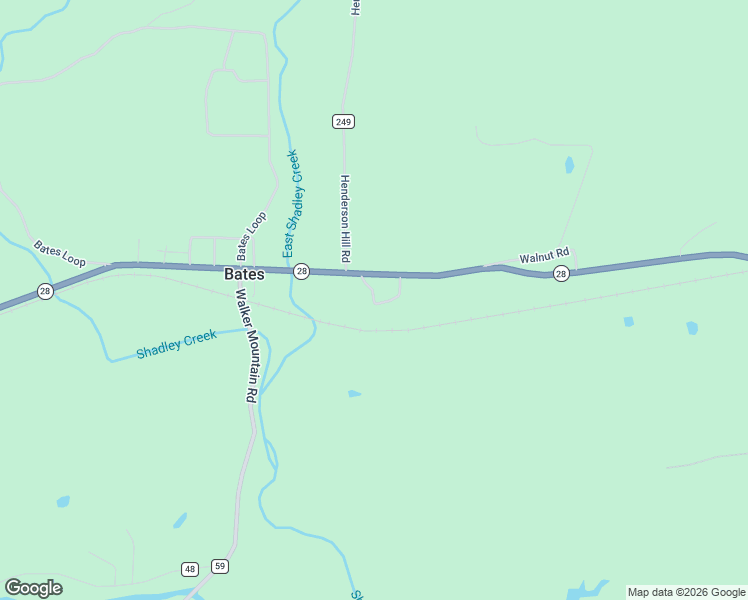 map of restaurants, bars, coffee shops, grocery stores, and more near 1074 Bates School Road in Waldron