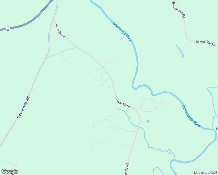 map of restaurants, bars, coffee shops, grocery stores, and more near 3305 River Road Northeast in Dalton