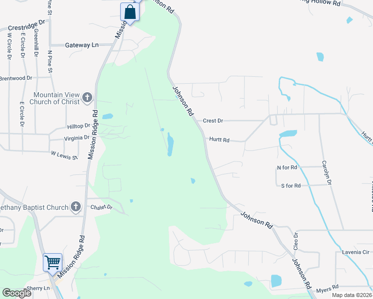 map of restaurants, bars, coffee shops, grocery stores, and more near 932 Johnson Road in Chickamauga