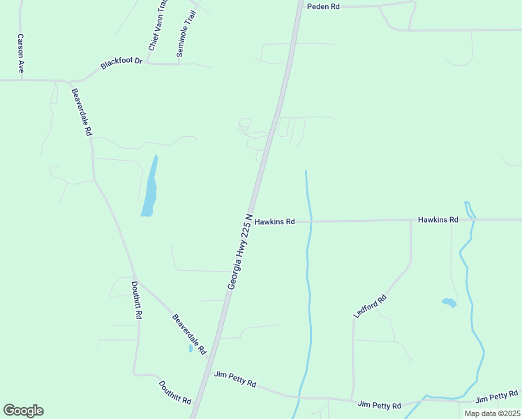 map of restaurants, bars, coffee shops, grocery stores, and more near 10478-10600 Georgia Highway 225 North in Crandall