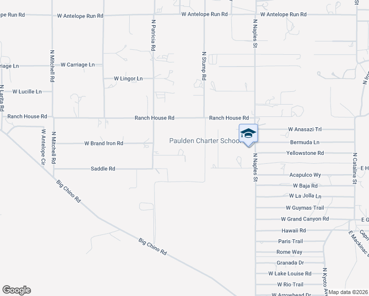map of restaurants, bars, coffee shops, grocery stores, and more near 850 West Elijah Way in Paulden