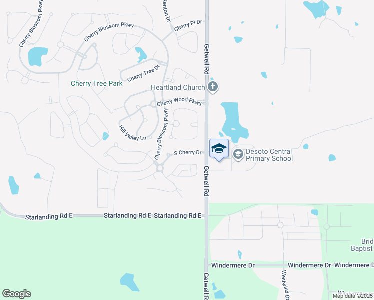 map of restaurants, bars, coffee shops, grocery stores, and more near 2918 South Cherry Drive in Southaven