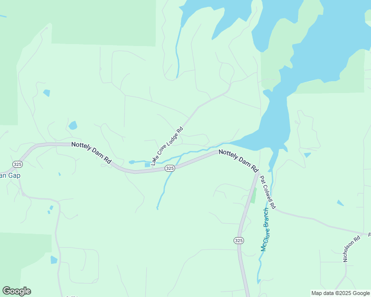 map of restaurants, bars, coffee shops, grocery stores, and more near 2080 Nottely Dam Road in Blairsville
