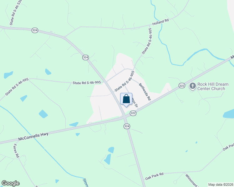 map of restaurants, bars, coffee shops, grocery stores, and more near 3675 State Road S-46-905 in Rock Hill