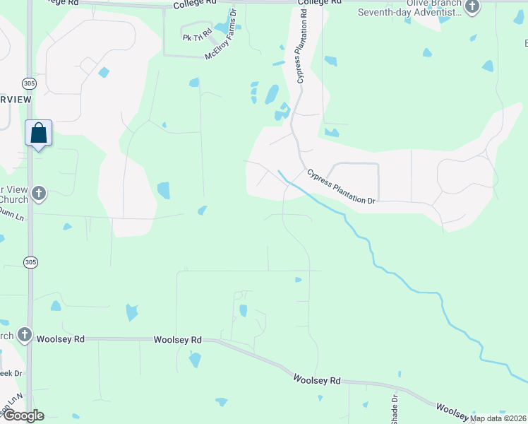 map of restaurants, bars, coffee shops, grocery stores, and more near 3323 Cypress Lake Drive South in Olive Branch